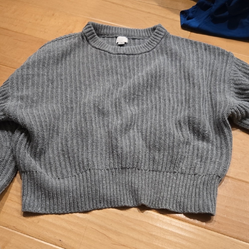 a new day Women's Ribbed Gray Sweater